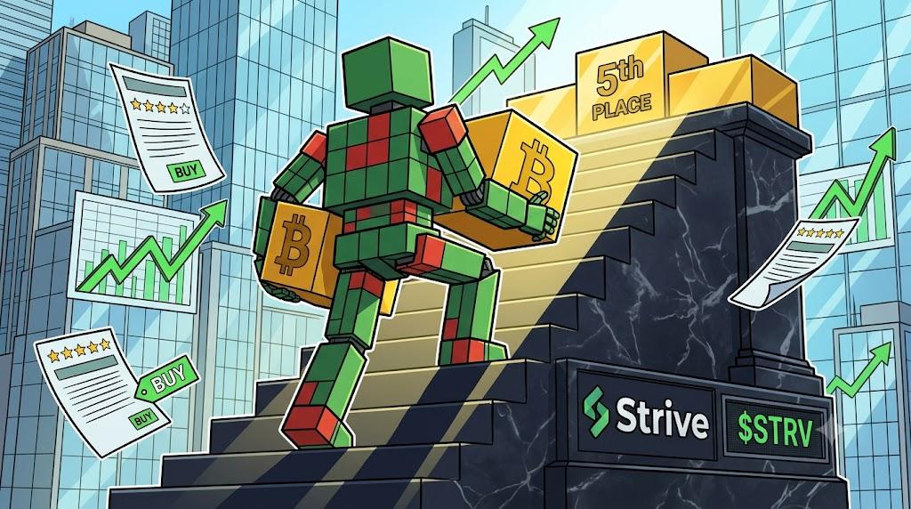 Strive expands Bitcoin treasury becoming fifth largest corporate holder