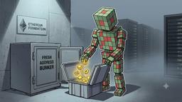 Ethereum robot secures cryptographic keys in cold storage bunker wallet