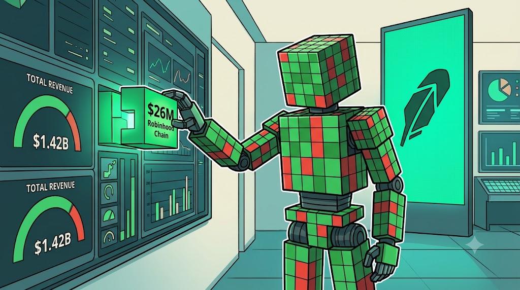 Robinhood robot integrates chain revenue into record quarterly earnings dashboard