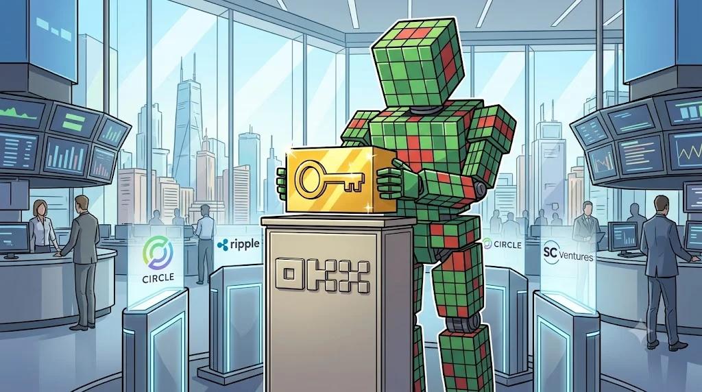 Robot secures strategic funding pillar inside OKX institutional trading hub.