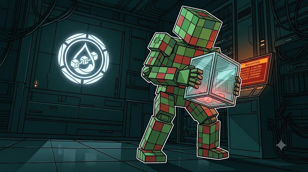Robot inspects drained vault at Liquid Network facility after exploit