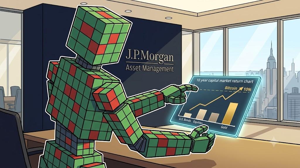 JPMorgan forecasts 10% annual Bitcoin return over next decade
