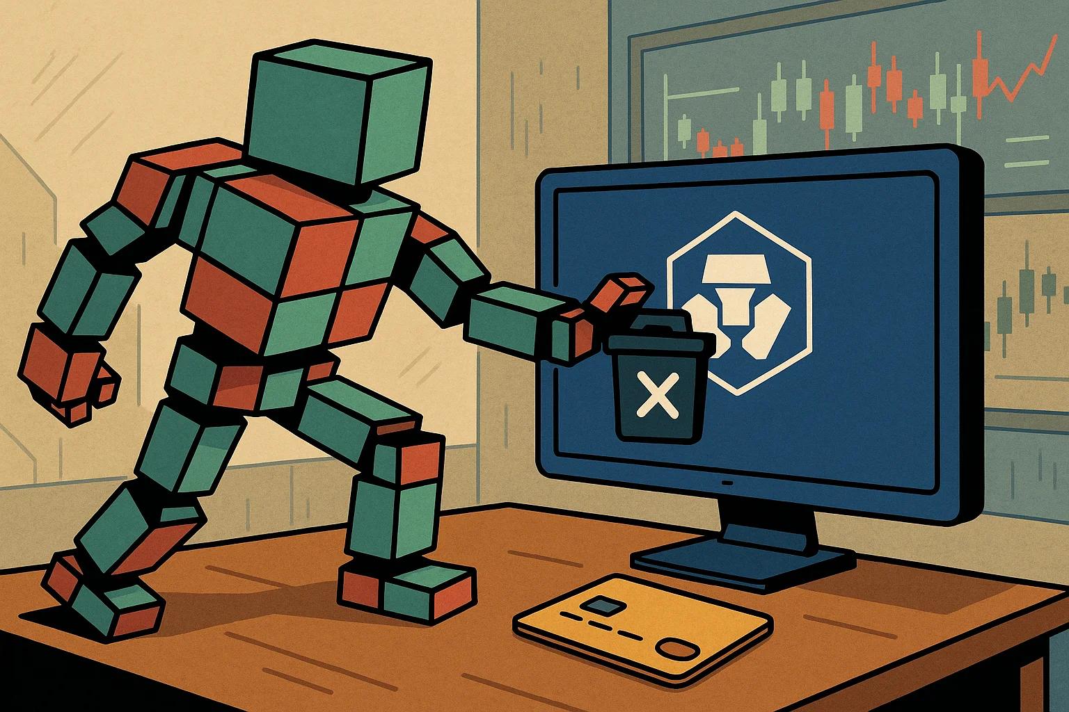 Editorial illustration for: How to Delete a Crypto.com Account Without Losing Access to Your Funds