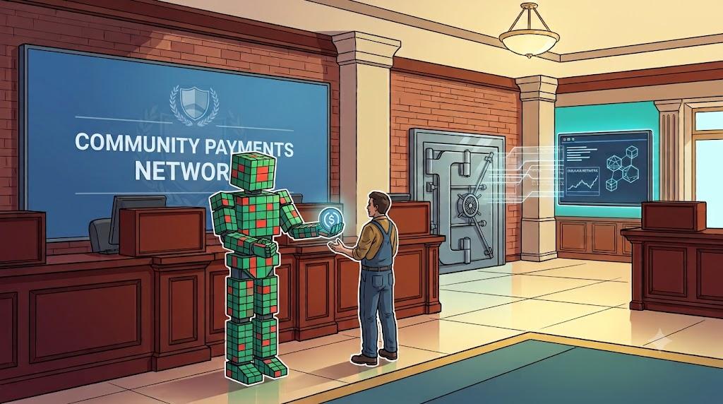 Robot brings Coinbase stablecoin payments to community banks via Moov.