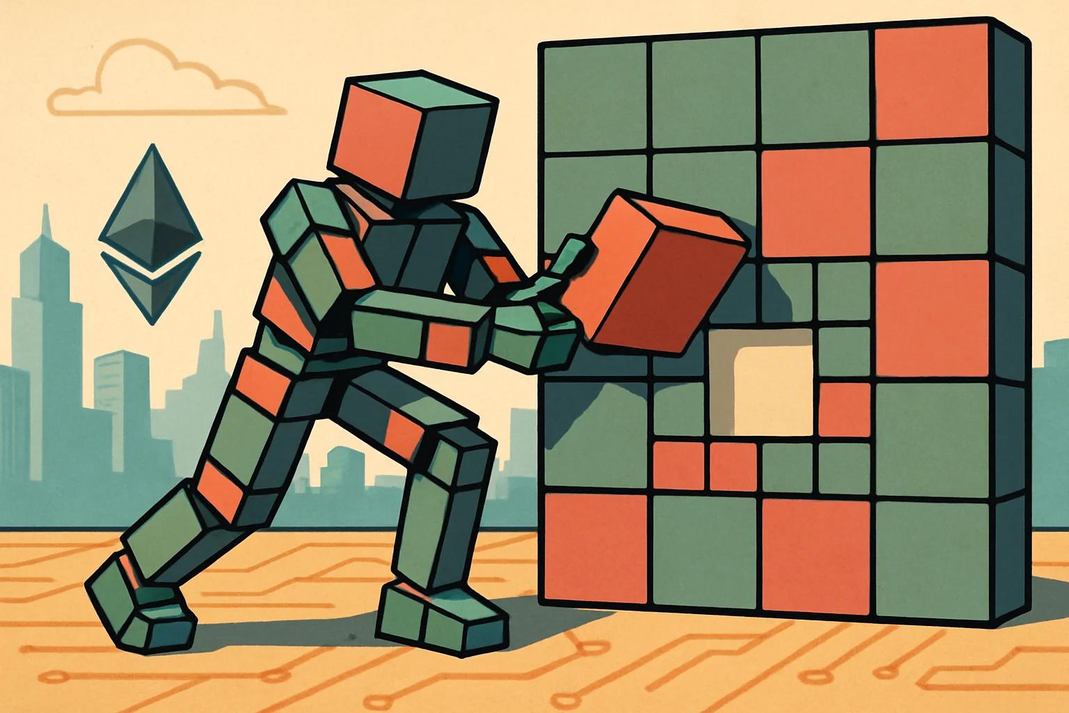 Editorial illustration for: Does Blockchain Need Cryptocurrency? Exploring Blockchain Technology in Cryptocurrency