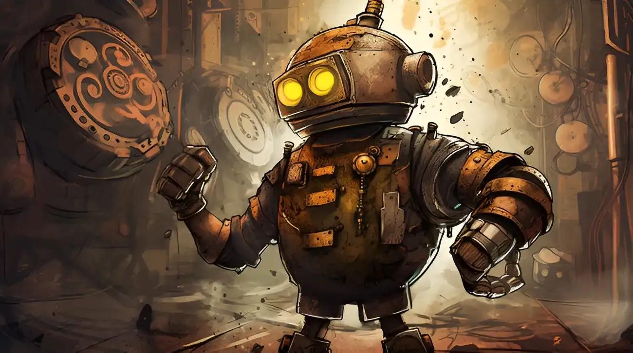 A robot holds a phone with a bitcoin logo on its chest, illustrating the technology behind how to send bitcoins through cash app