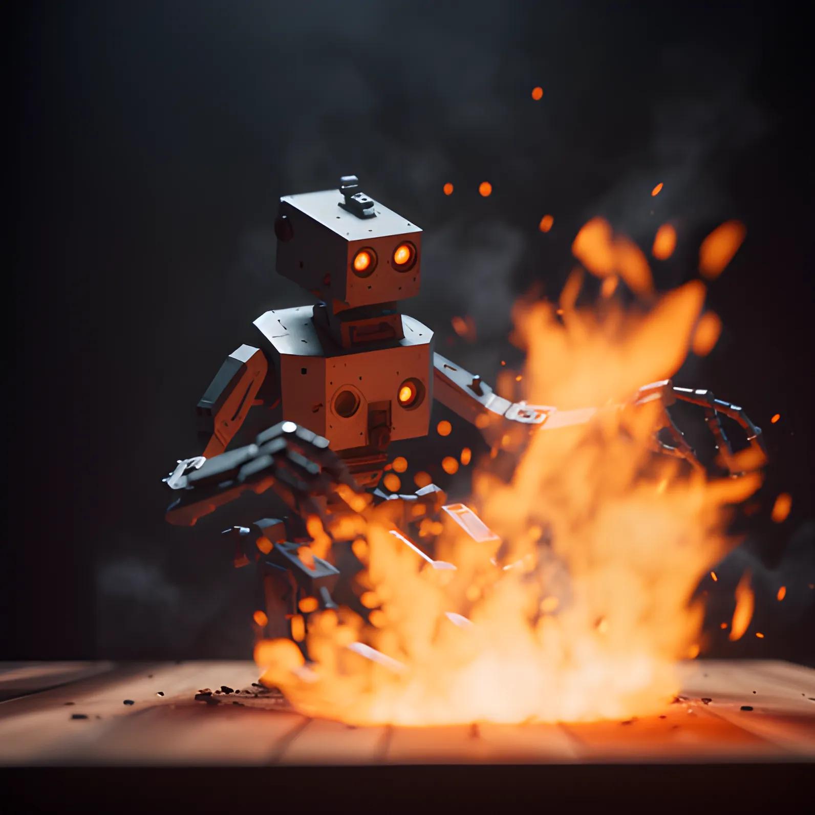 A robot sending ethereum to ETH burn address and watch them burned