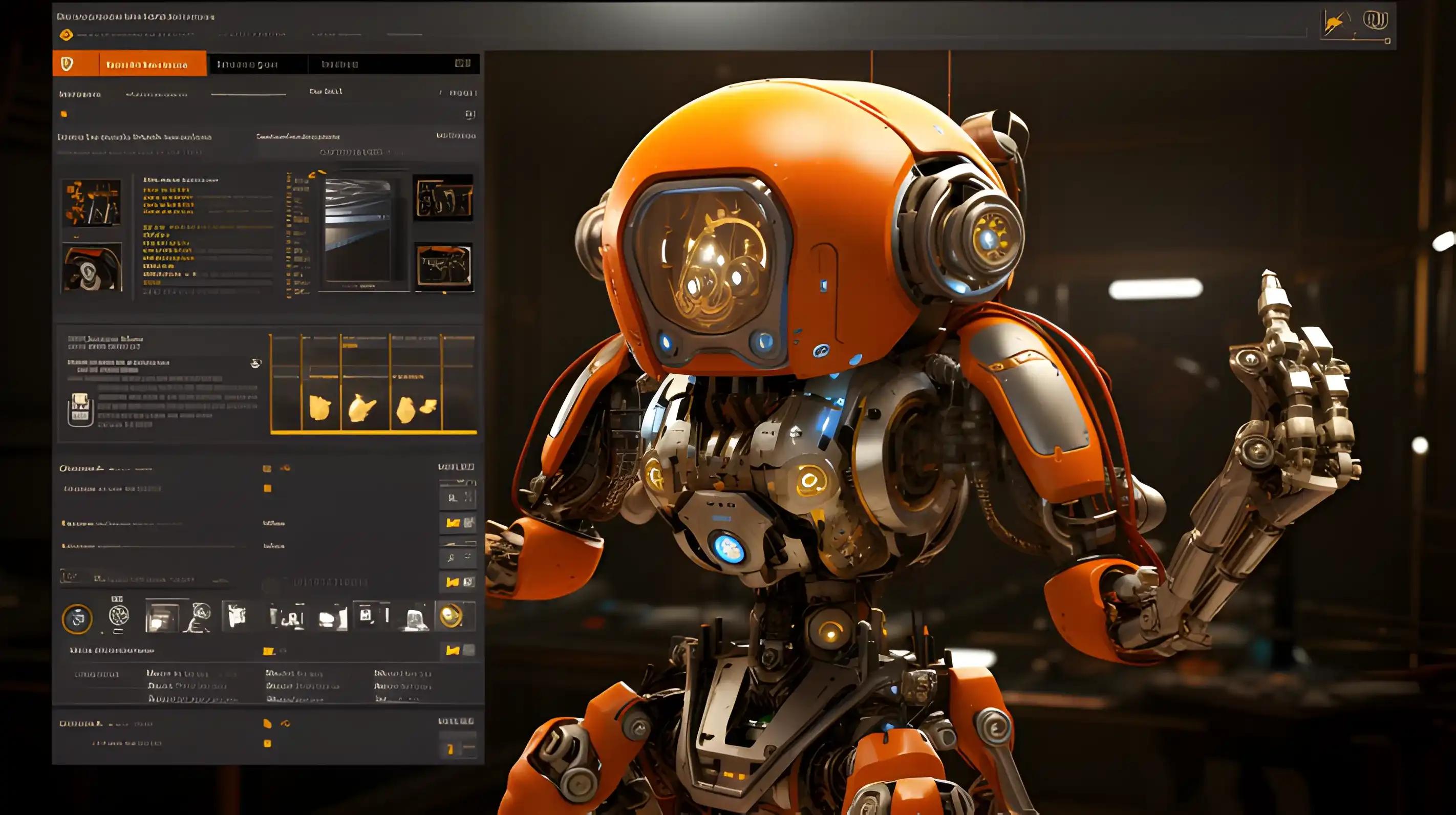 A robot with a computer screen for a head, looking at the BscScan website