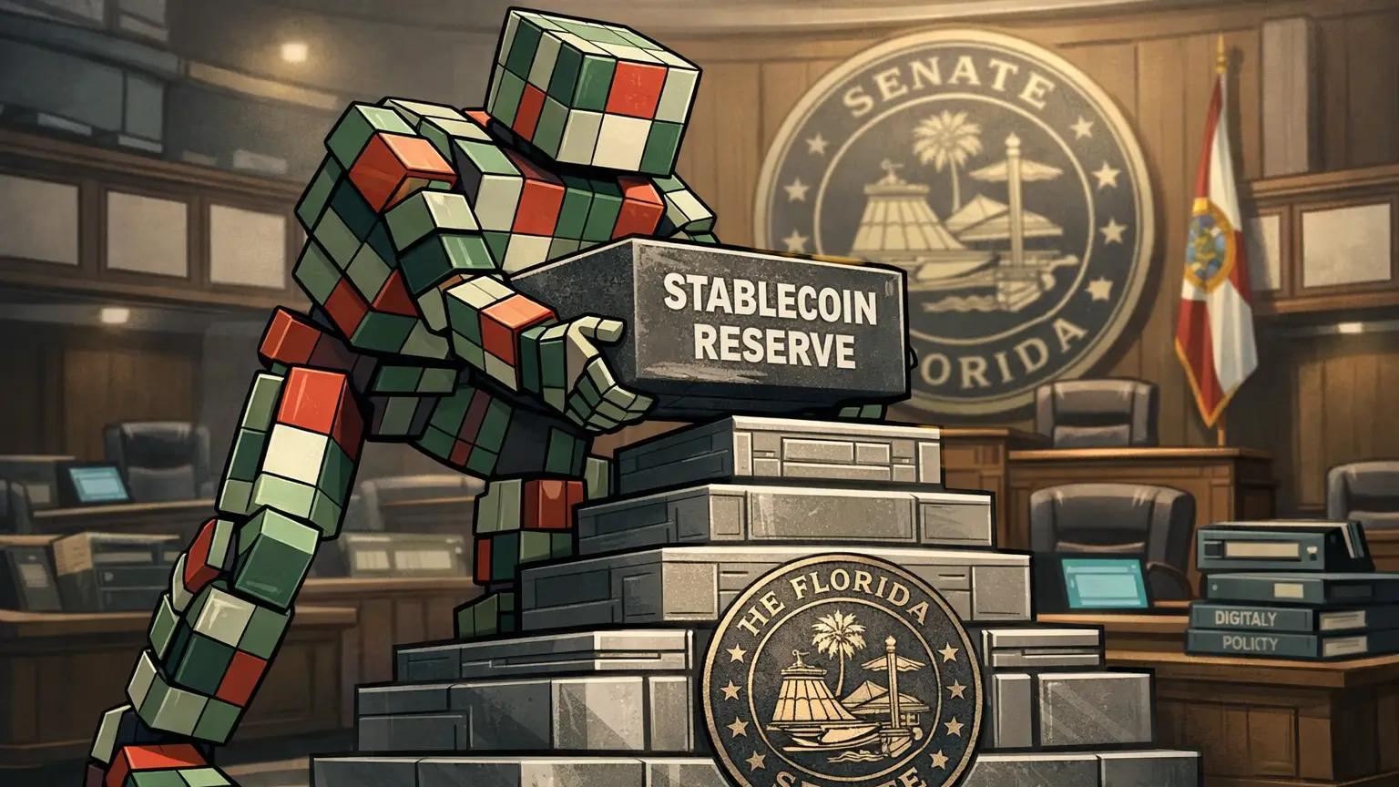 Florida Senate stablecoin bill scene showing regulation entering crypto market
