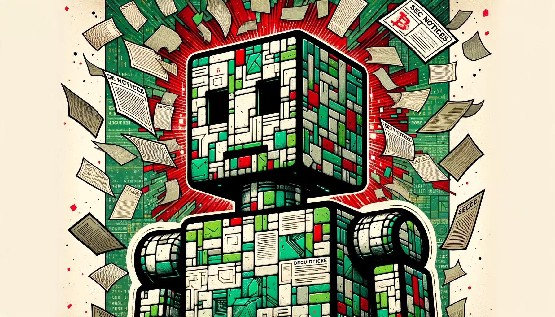 Cubic robot defying SEC wells notice barrage