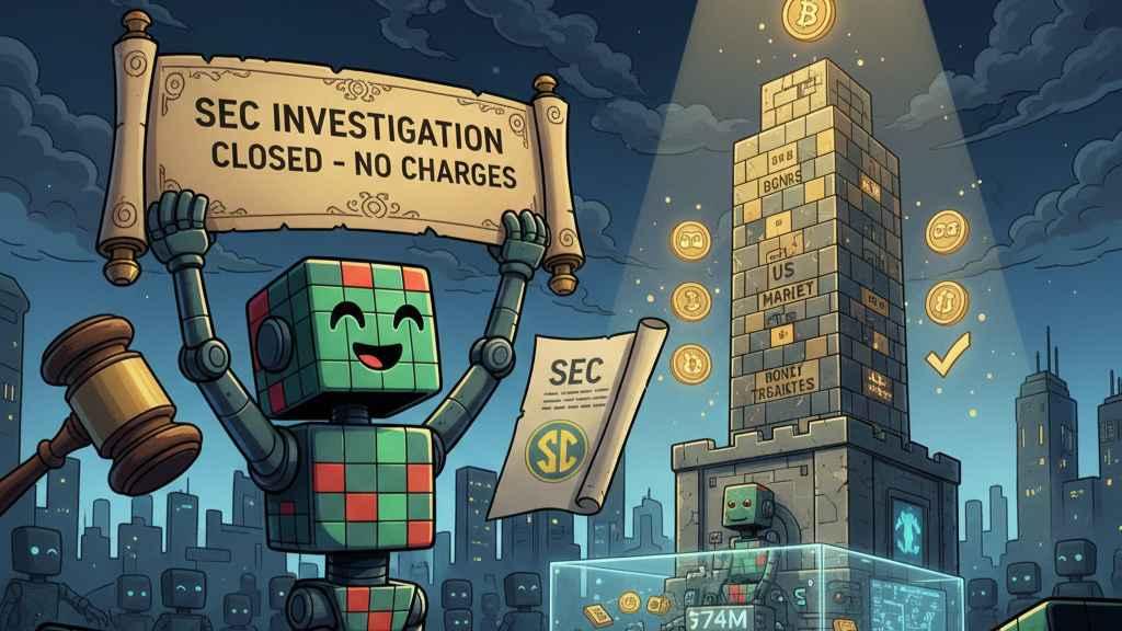 Cubic robot receiving regulatory clearance for Ondo Finance after SEC probe closure.