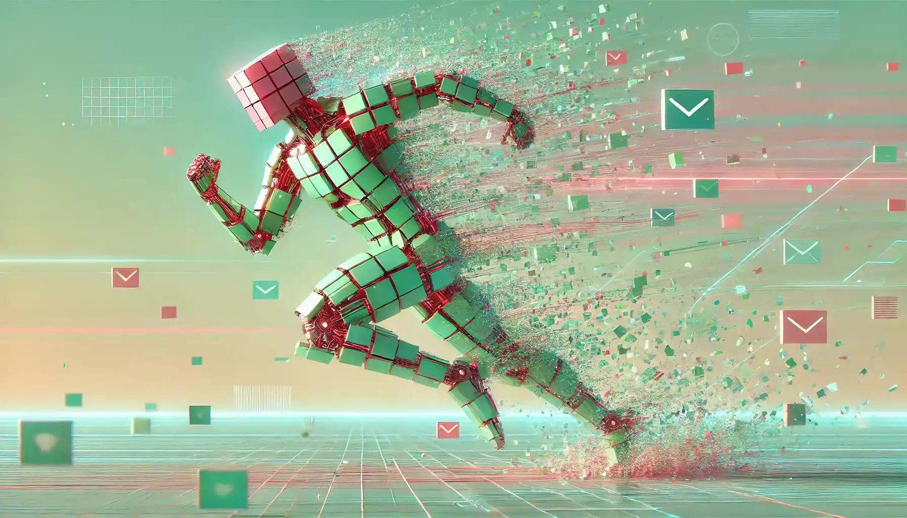 Cubic robot runs across message shards over crypto price grid