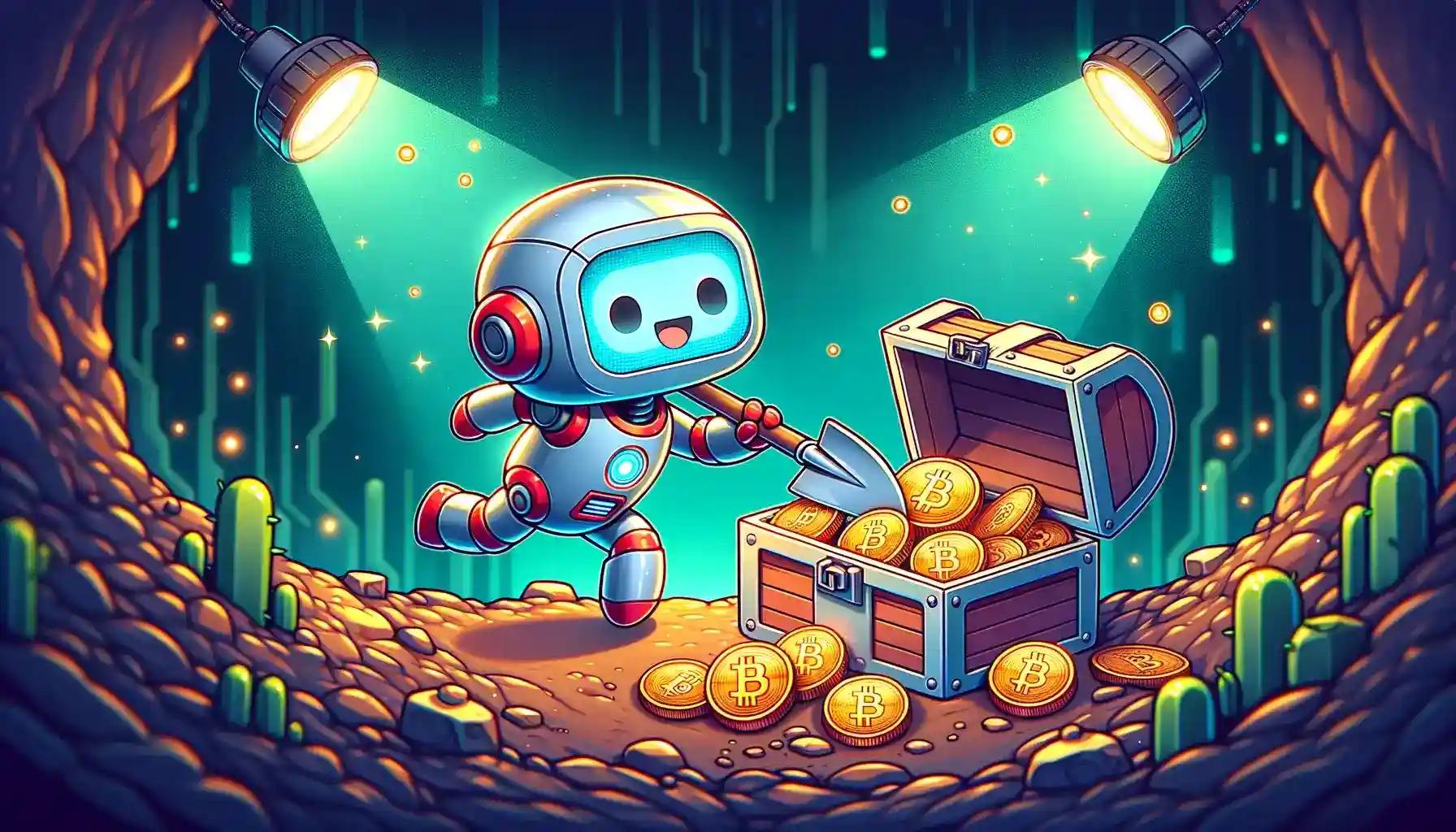Cute robot digging up what to mine after Eth2
