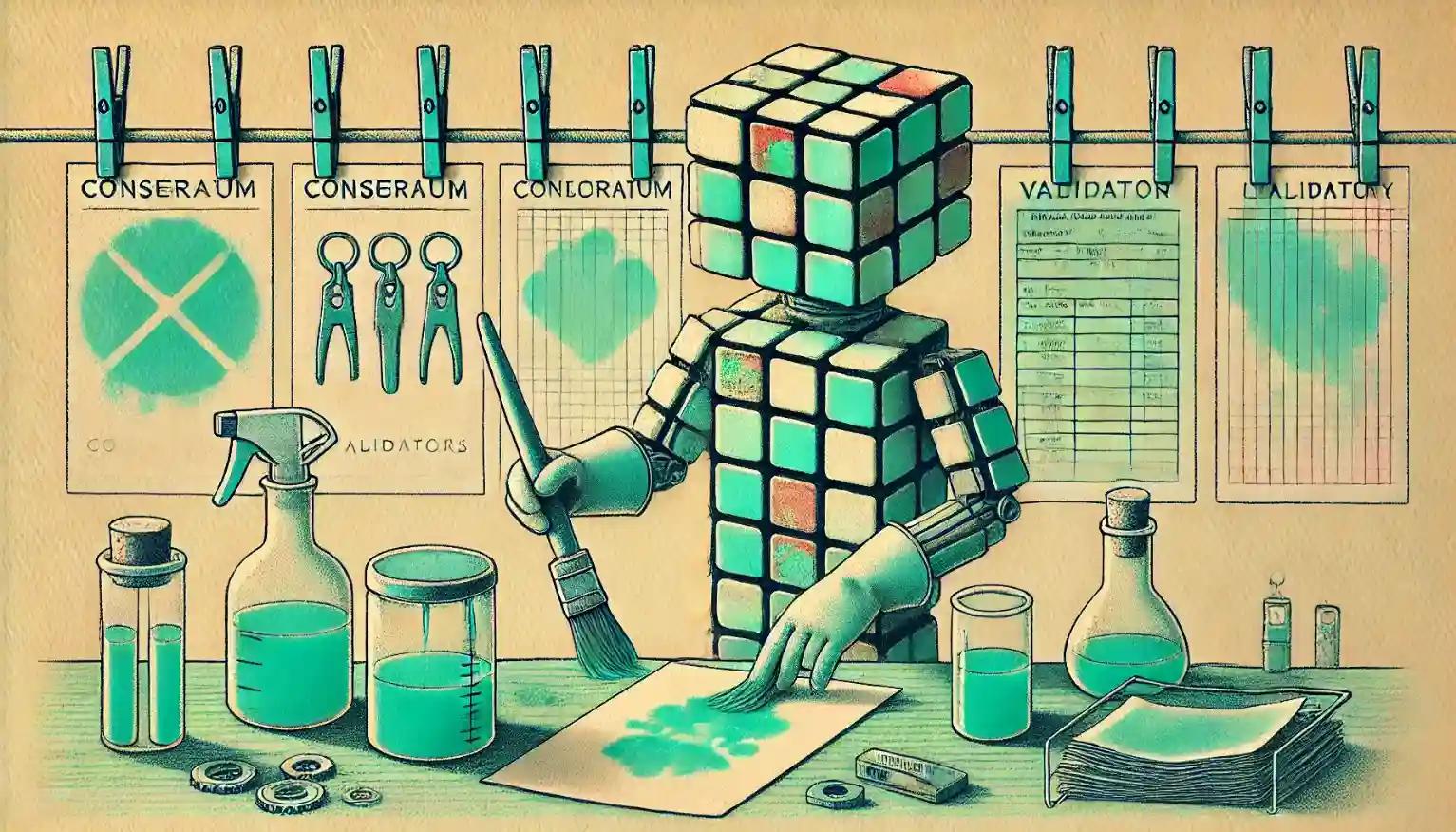 Cyanotype robot maps blockchain technology in cryptocurrency without tokens today