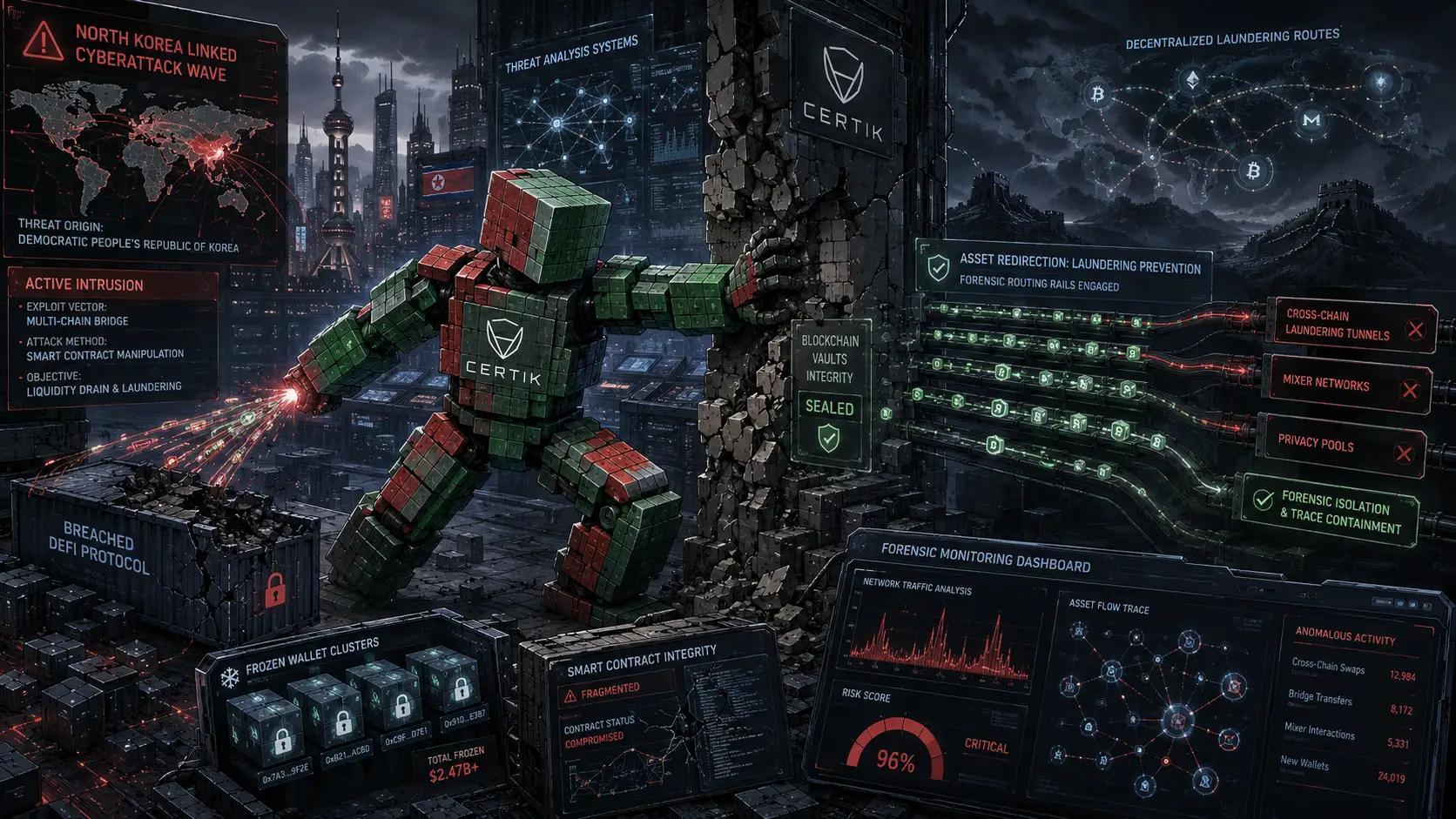 Cybersecurity war-room in dystopian future