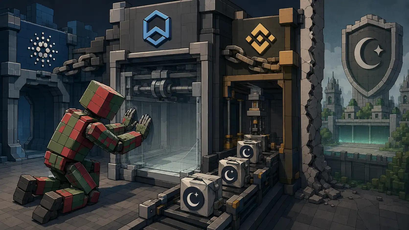 Distressed robot in a crypto vault