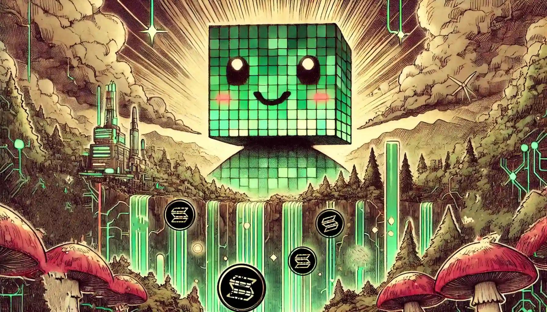 Faceless robot oversees Solana ecosystem with data streams