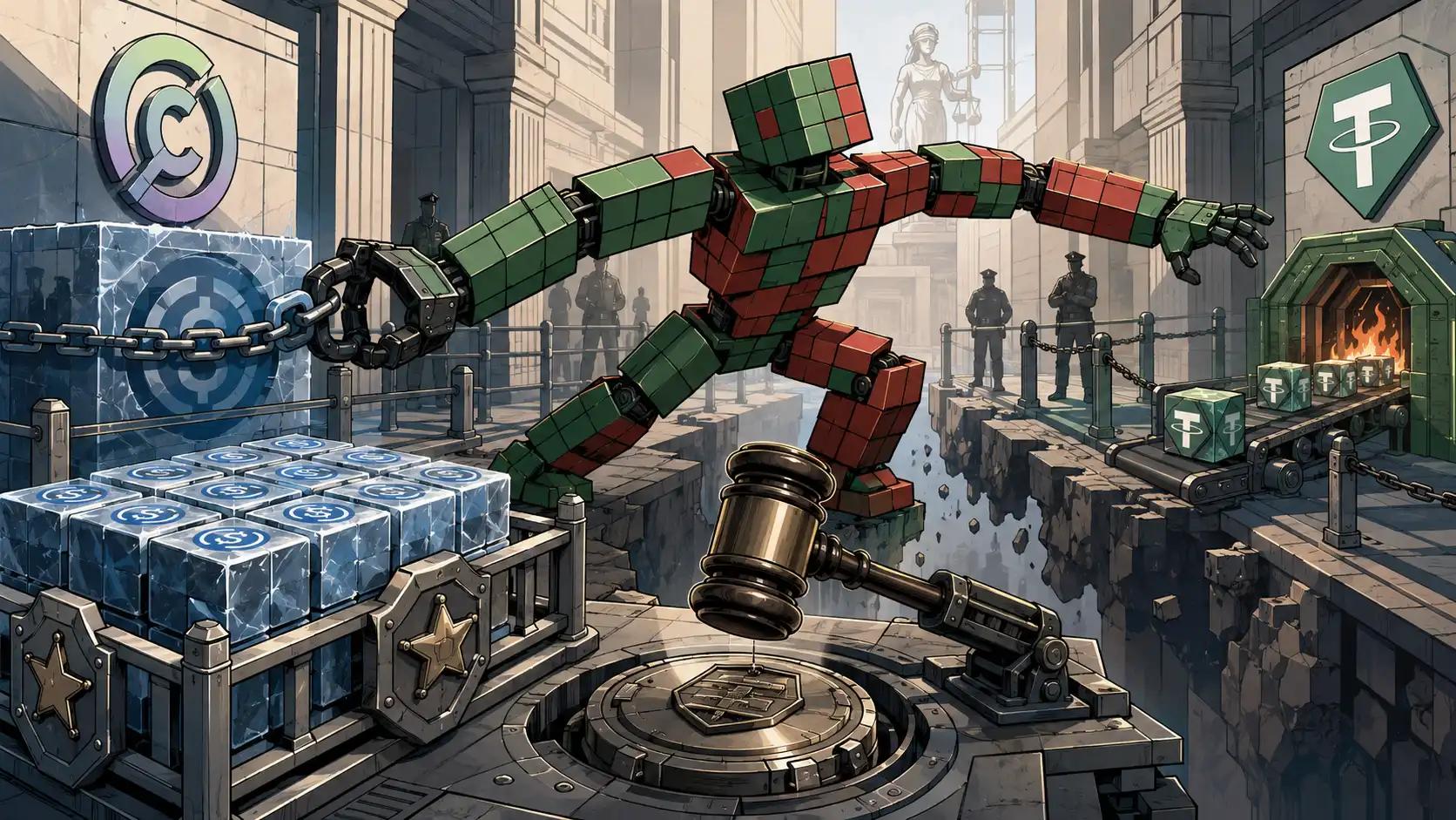 Frozen justice vs burn-and-reissue system