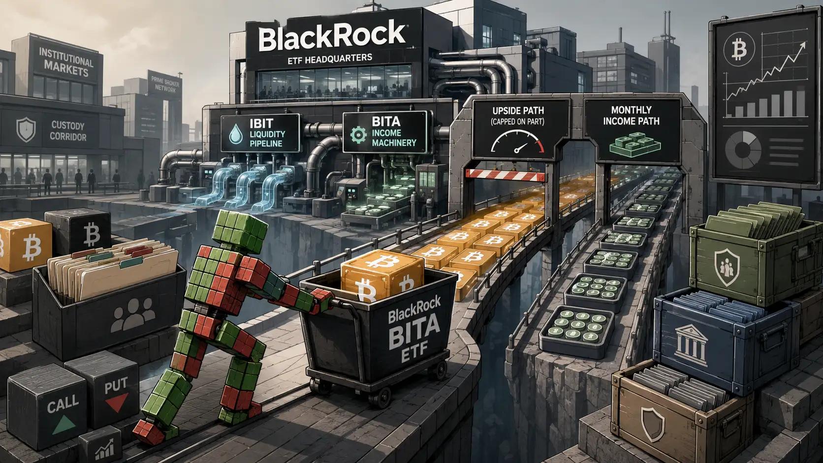 Futuristic ETF production line bridge
