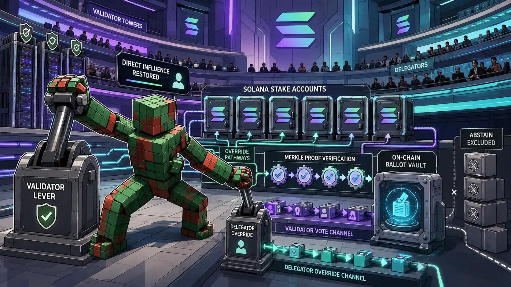 Futuristic blockchain voting control room