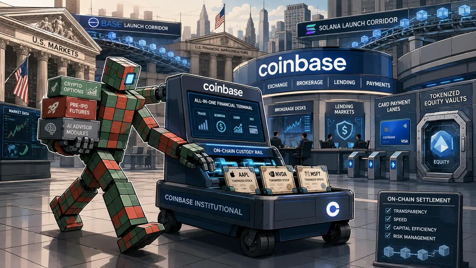 Futuristic crypto exchange hub overview