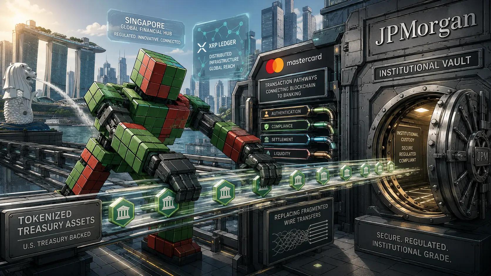 Futuristic financial infrastructure in Singapore
