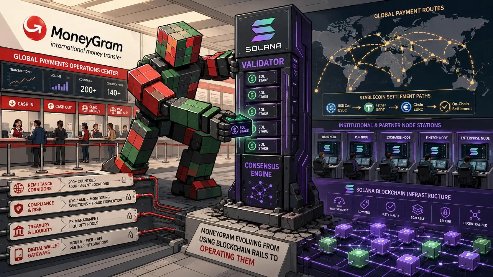 Futuristic financial operations hub