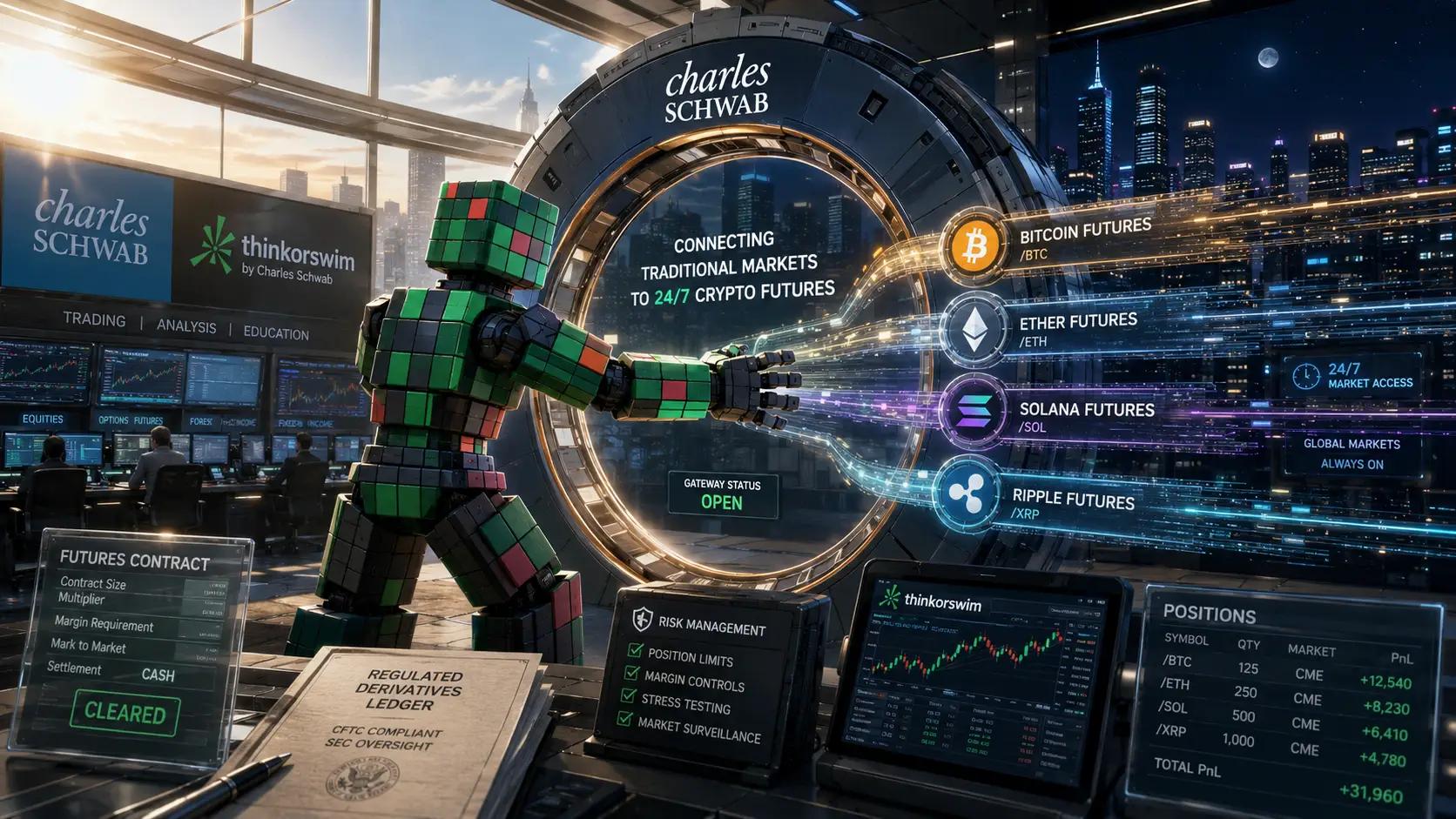 Futuristic trading hub and data gateway