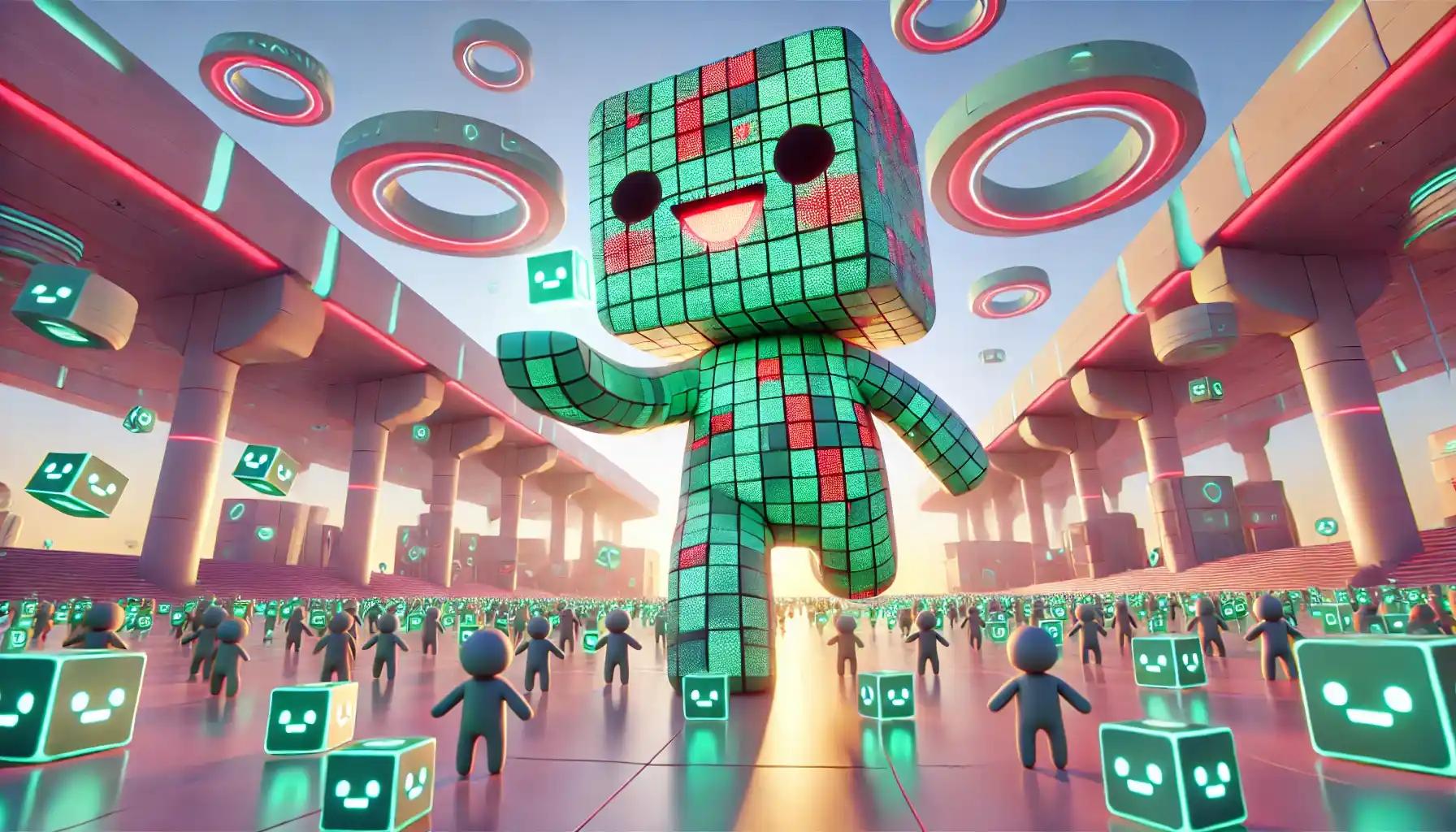 Humanoid robot energizes NFT project's token issuance in a plaza