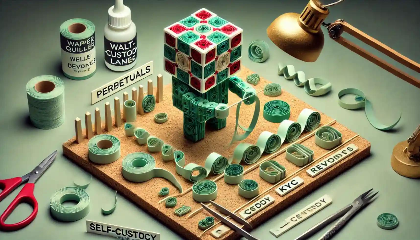 Quilling robot forms MetaMask pathways, enabling self-custody perps trading inside