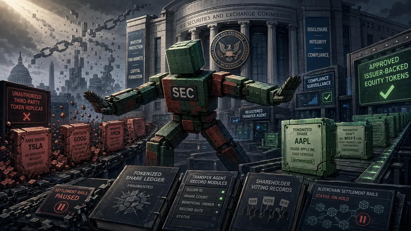 Regulated blockchain check at SEC complex