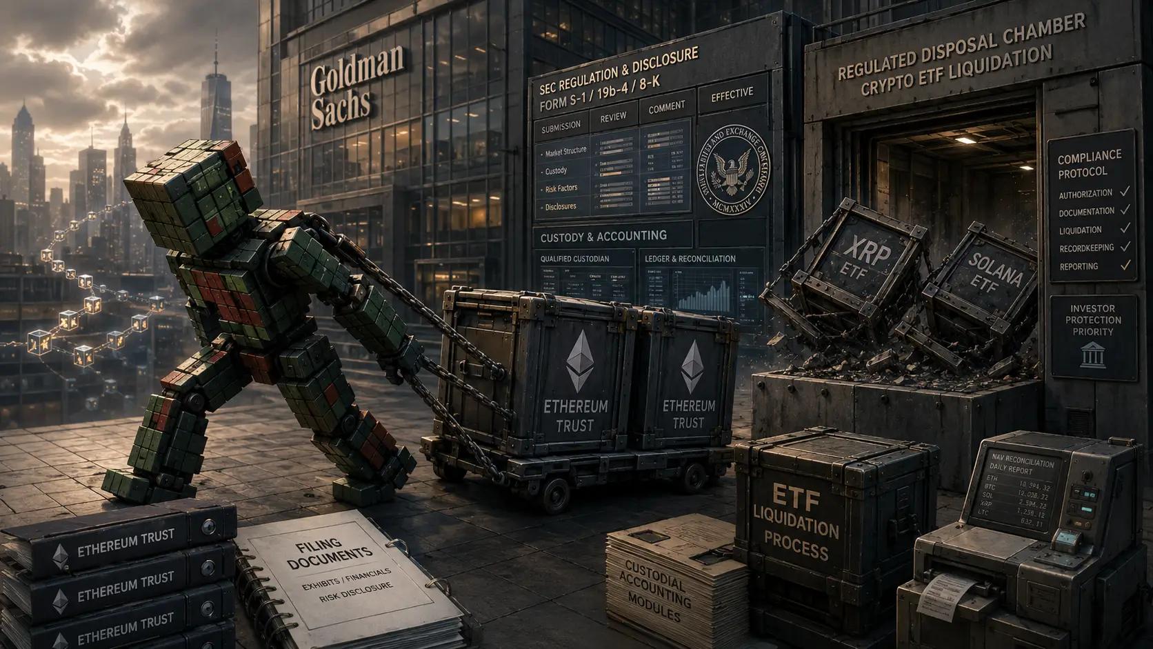 Regulated crypto liquidation in a cyberpunk world