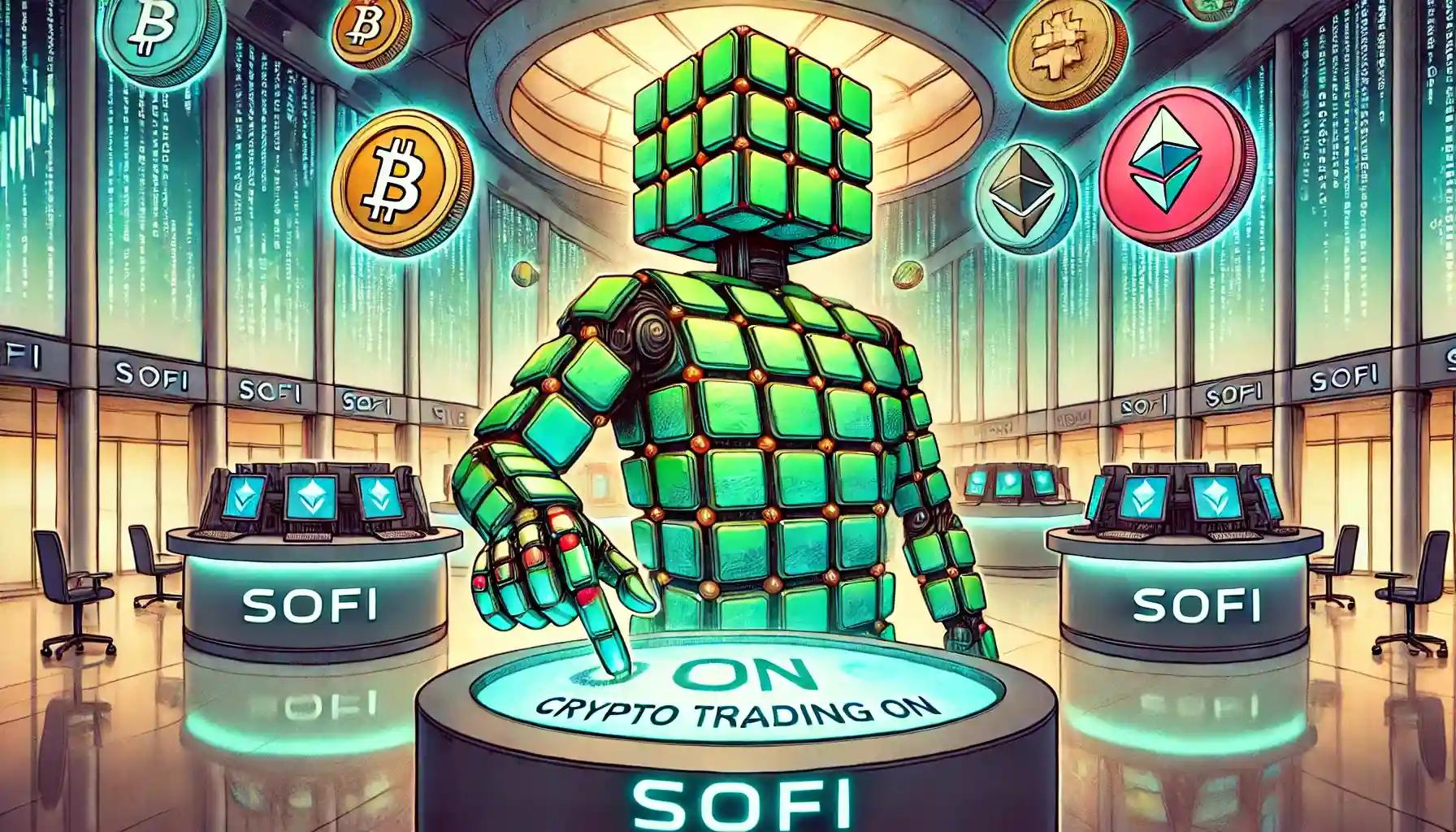 Robot activates SoFi crypto trading console merging banking and blockchain worlds