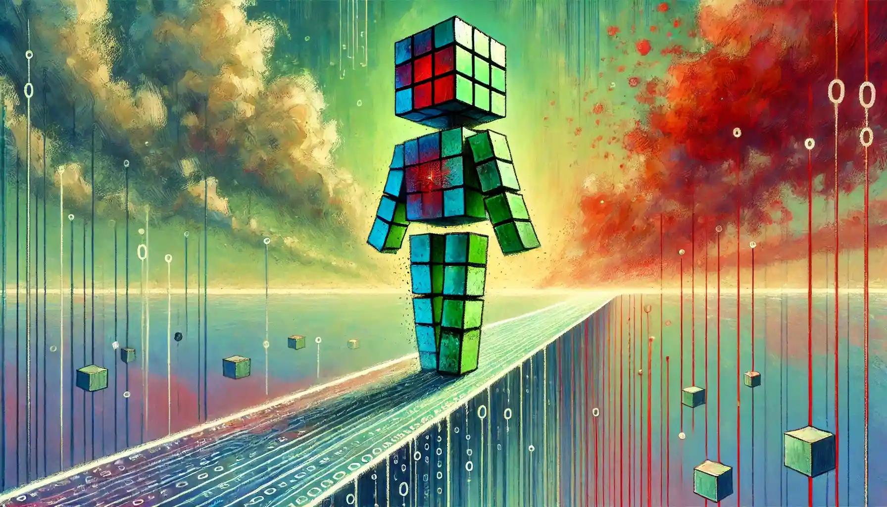 Robot balancing over digital ocean with binary streams