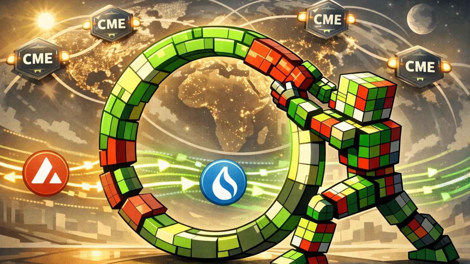 Robot connects global trading network.