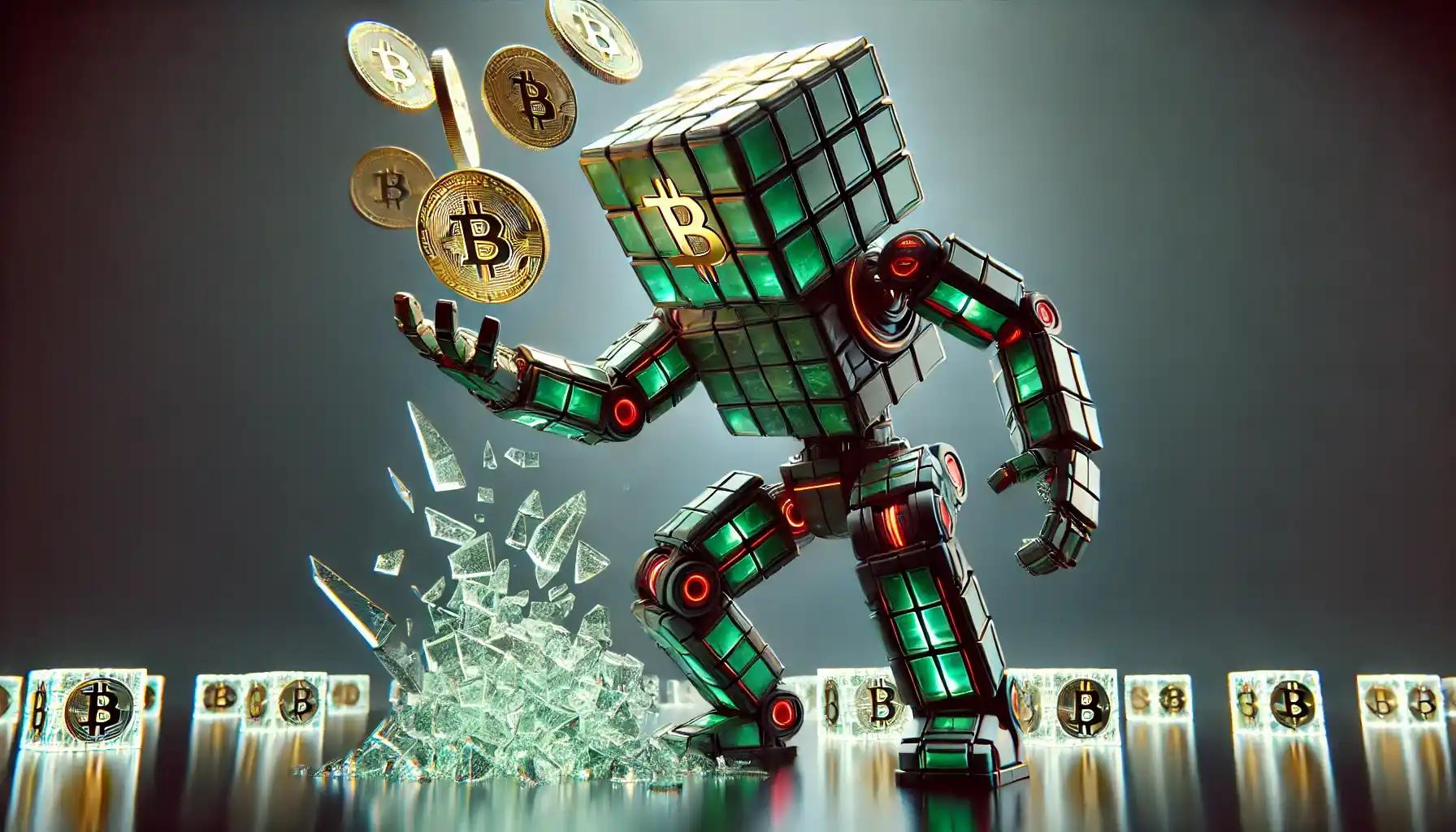 Robot controls rising bitcoin tokens, corporate crypto price dominance