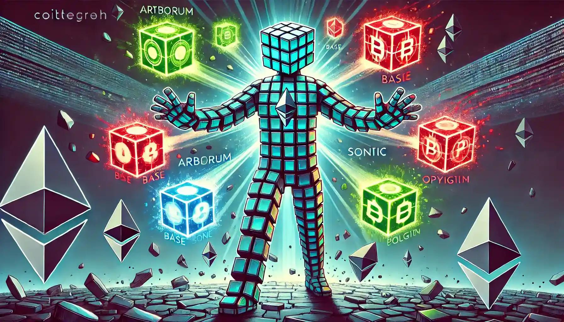 Robot controls six-chain vault breach showing Balancer DeFi exploit chaos