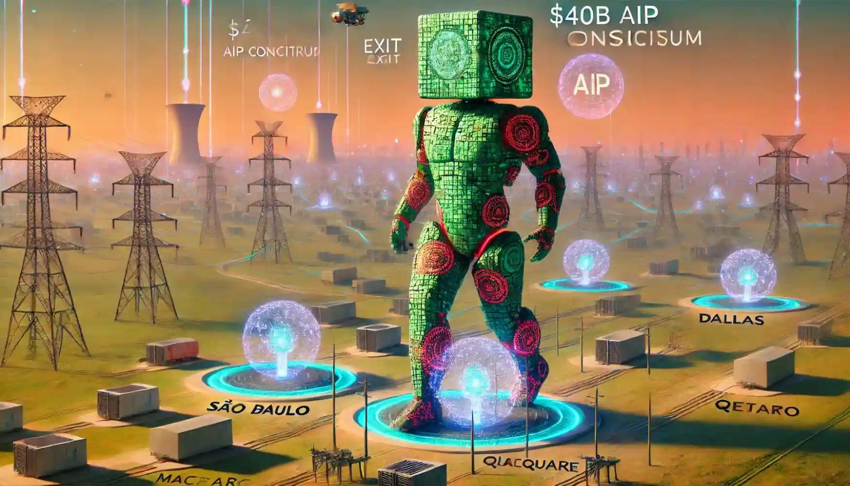 Robot energizing continental AI grid for $40B data center expansion