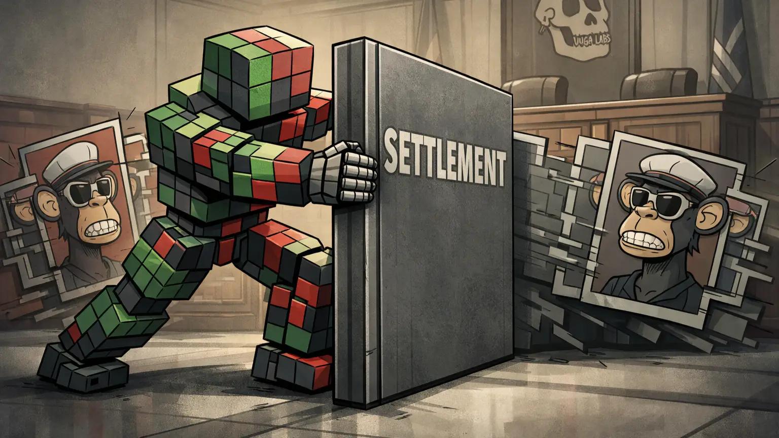 Robot enforces settlement between apes