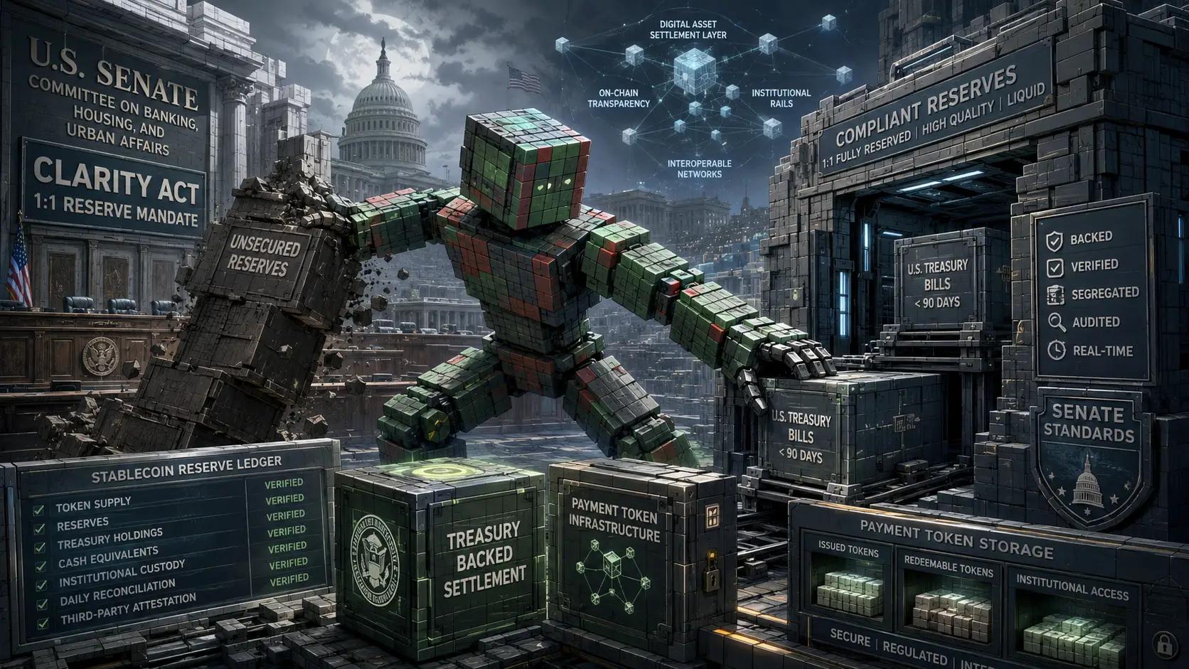 Robot guardian in Senate vault