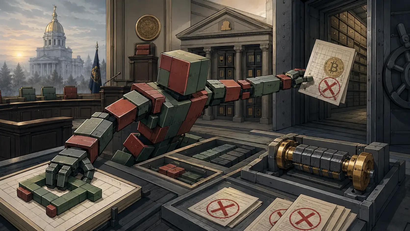 Robot in a legislative vault archive