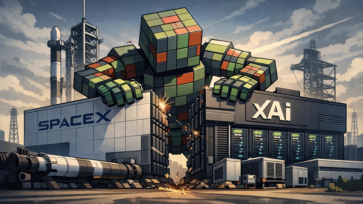 Robot merges SpaceX and xAI structures impacting crypto price index