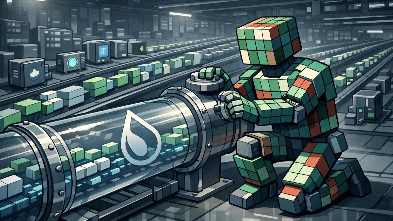 Robot supervises USDsui liquidity flow through high-volume Sui stablecoin infrastructure.