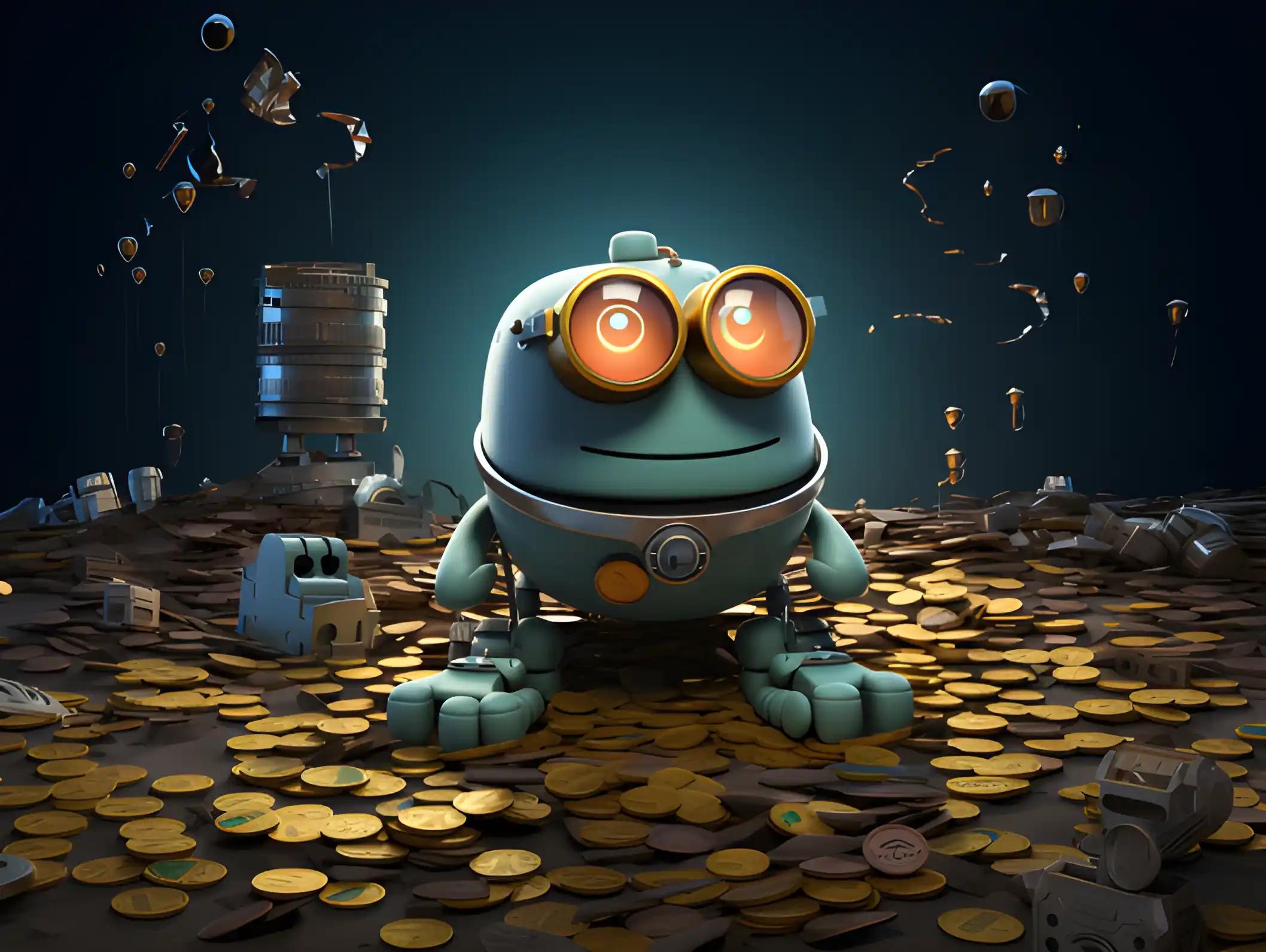 Robot with Bitcoin eyes shows how to activate bitcoin on Cash App