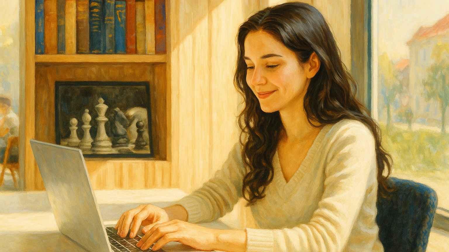 Young woman browsing top lists of no KYC casinos featured by reputable authorities like Revpanda