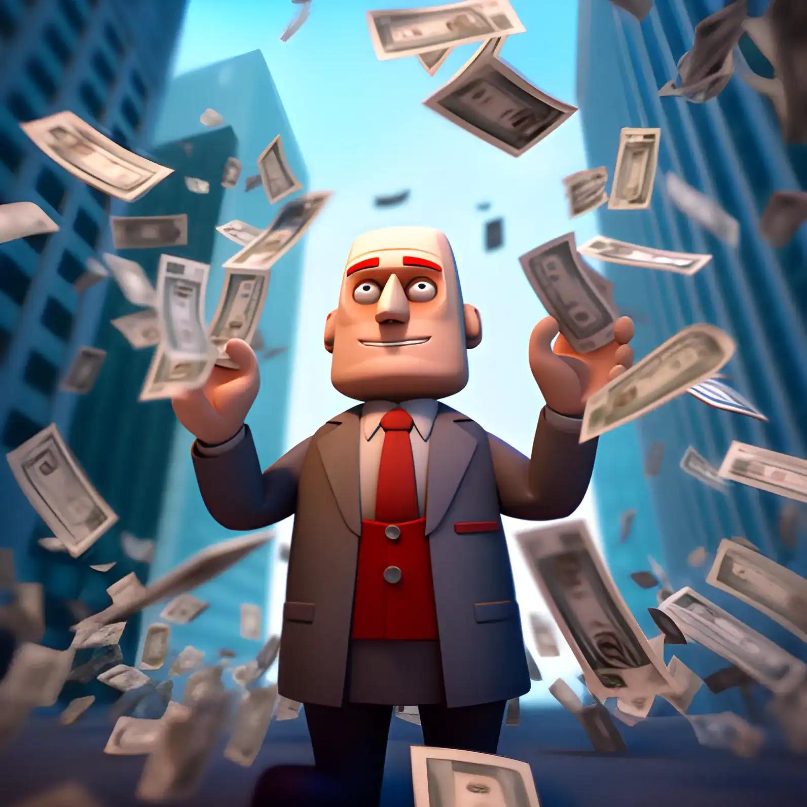 a human-like robot holding president donald trump's nft cards