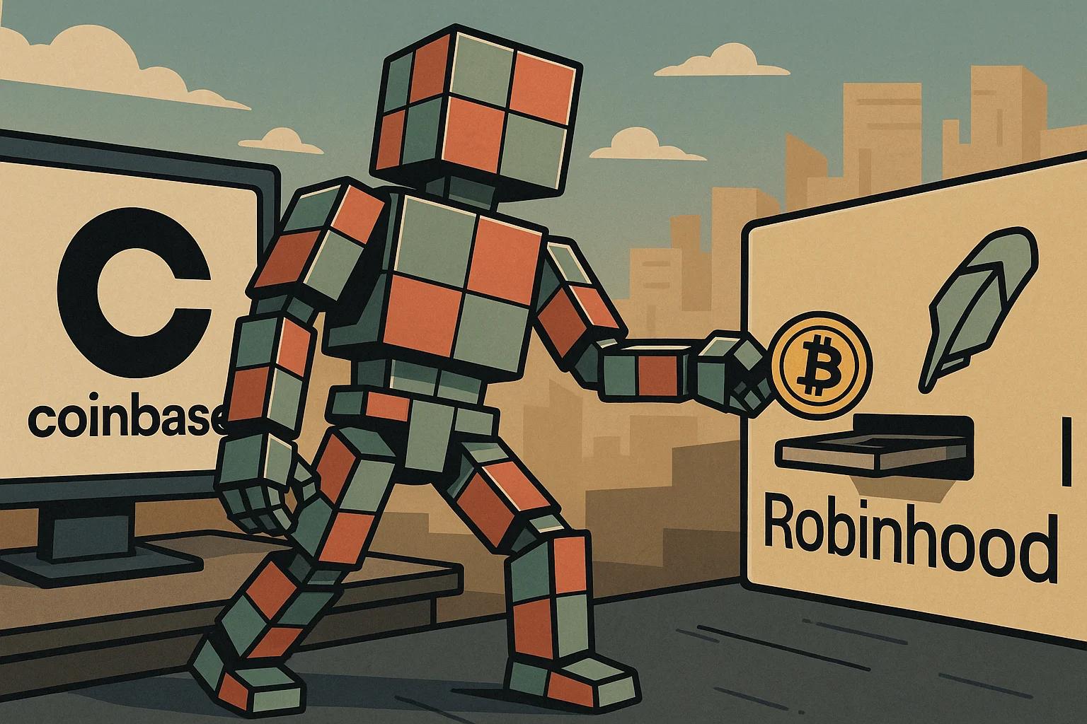 Editorial illustration for: How to Transfer Crypto From Coinbase to Robinhood Without Losing Funds