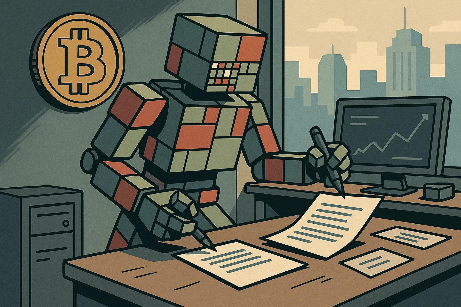 Editorial illustration for: How to Write a Crypto Press Release That Editors Actually Publish