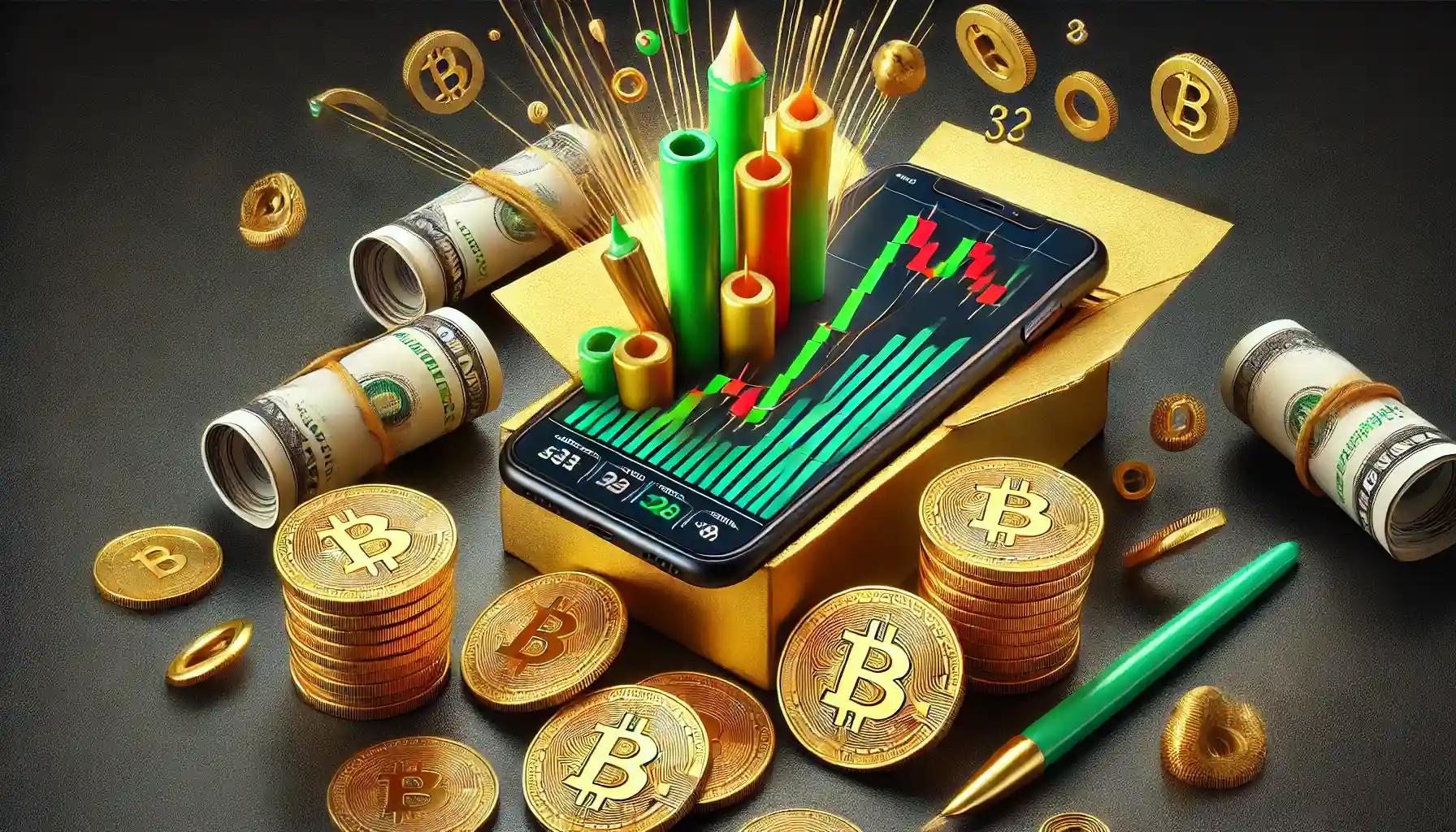 cryptocurrency app with bitcoin coins